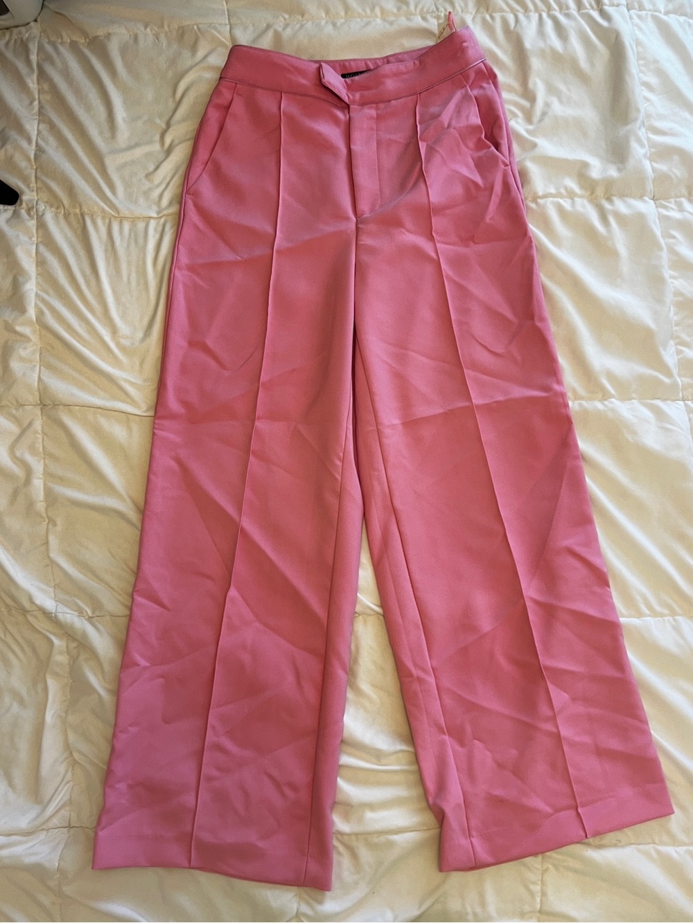 NWT MOTF Pink Wide-Leg Dress Pants